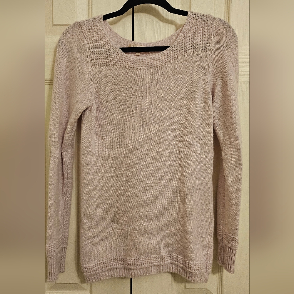 BENEDETTA B Women's Pink Merino Wool and Cashmere Sweater. Size Small.
